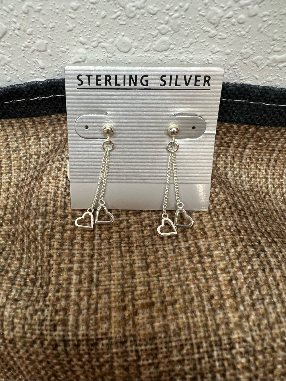 Heart Drop Earrings - Double Dangle